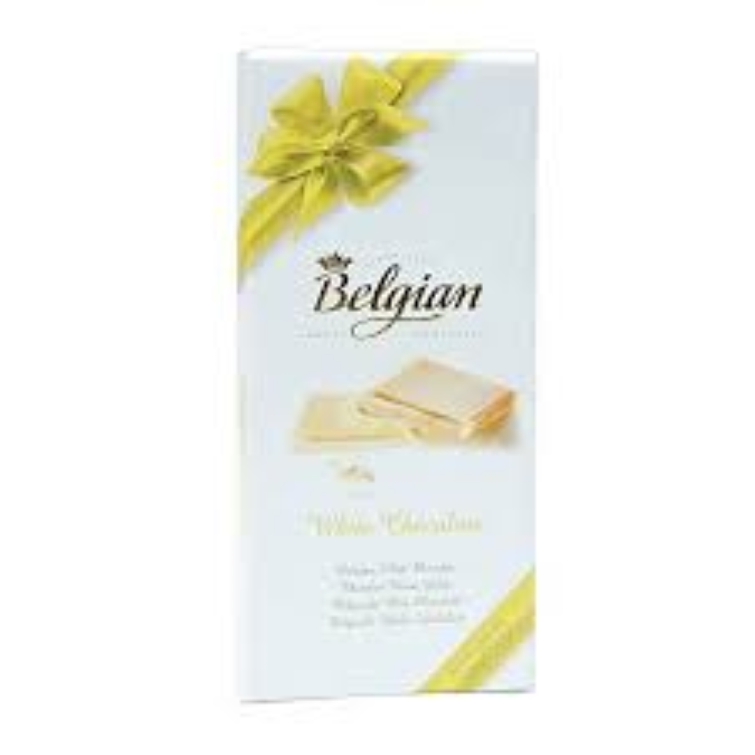 THE BELGIAN CHOCOLATE WHITE BAR 100G
